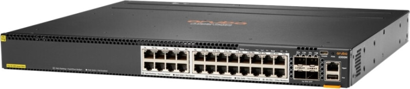 Bilde av Hpe Aruba 6300M - Switch - L3 - Styrt - 24 X 1/2.5/5/10Gbase-T + 4 X 1 Gigabit / 10 Gigabit / 25 Gigabit / 50 Gigabit Sfp56 (Opplink / Stabling) - Fr