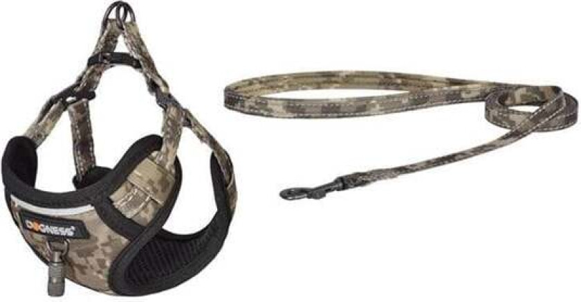 walking set leash+harness for dog (moro)