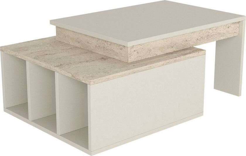 Kolerado Sofabord 90 cm - Beige/Sandstein