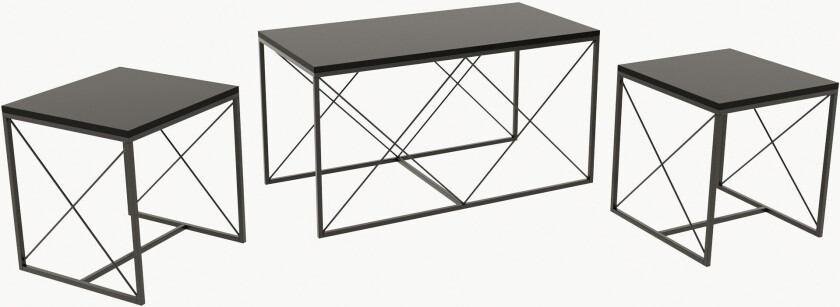 Defneia Sofabord 100 cm - Antrasitt/Svart