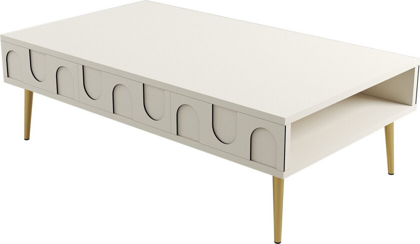 Hazim Sofabord 105 cm - Krem/Gull
