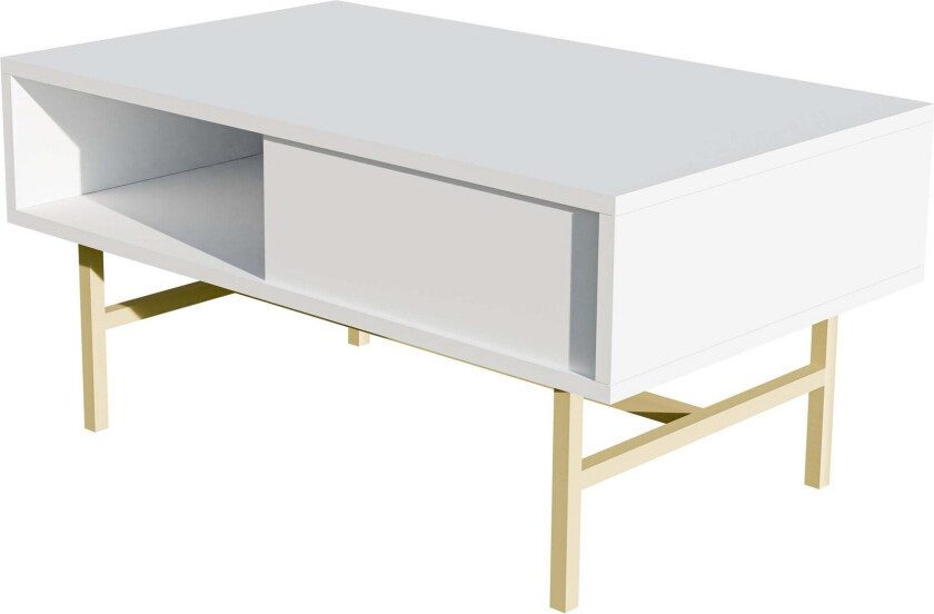 Muneer Sofabord 90 cm - Hvit