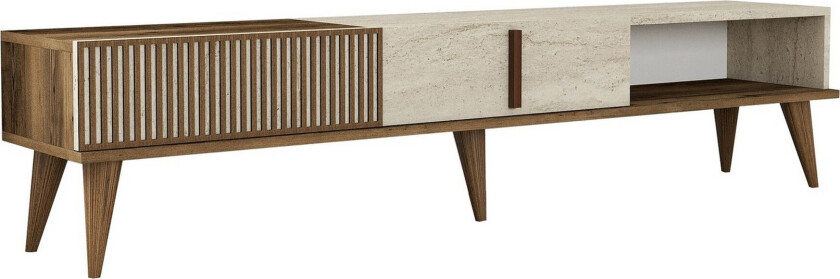 Lissione Tv-benk 180 cm - Valnøtt/Beige