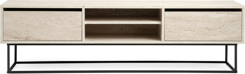 Escape TV-benk 180 cm - Svart/Marmor