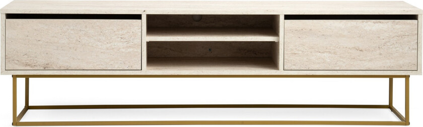 Escape TV-benk 180 cm - Gull/Marmor