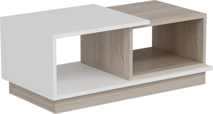 Schmida Salongbord 90x45 cm Hvit/Brun - Hanah Home