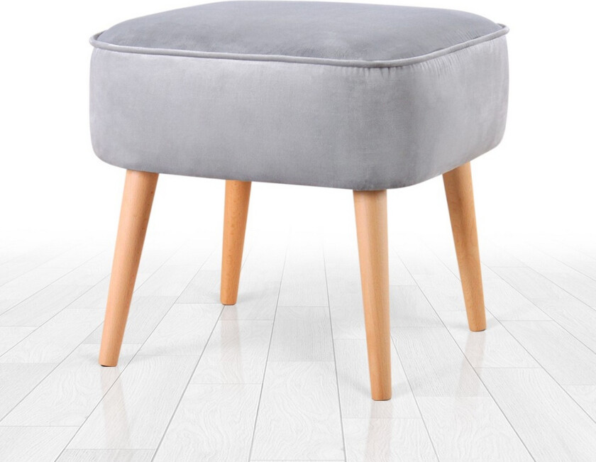 Anaro Sittepuff 45 cm Rektangulær - Lys grå
