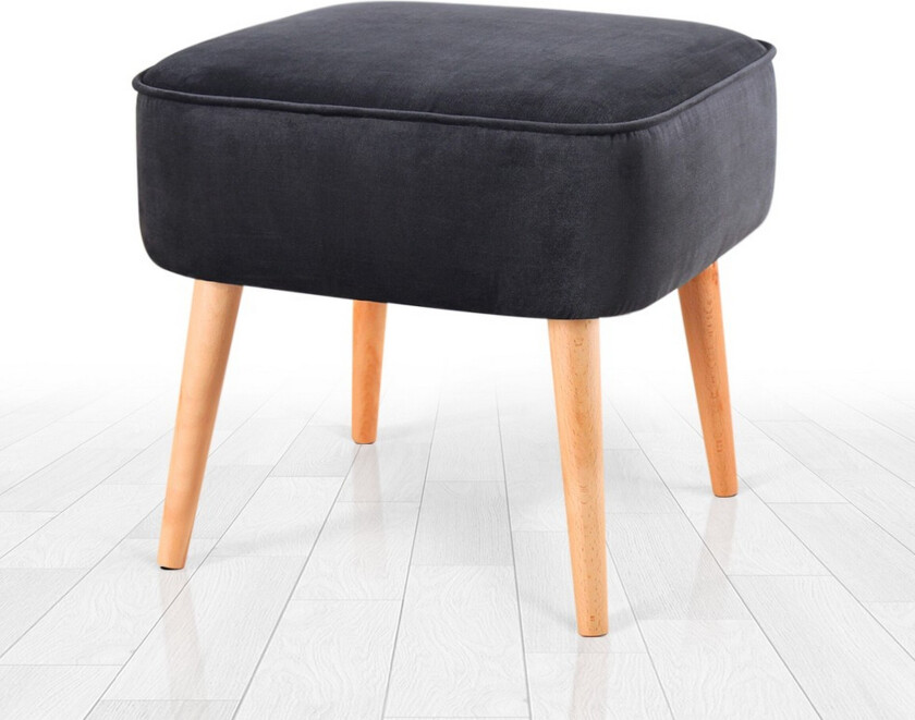 Anaro Sittepuff 45 cm Rektangulær - Mørkegrå