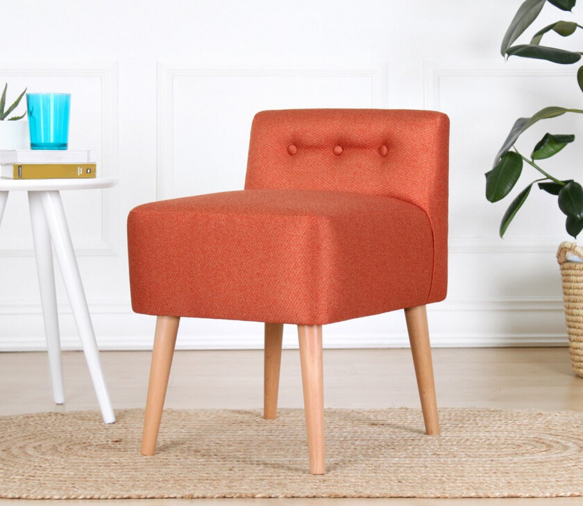 Anaro Sittepuff 43 cm Rektangulær - Oransje