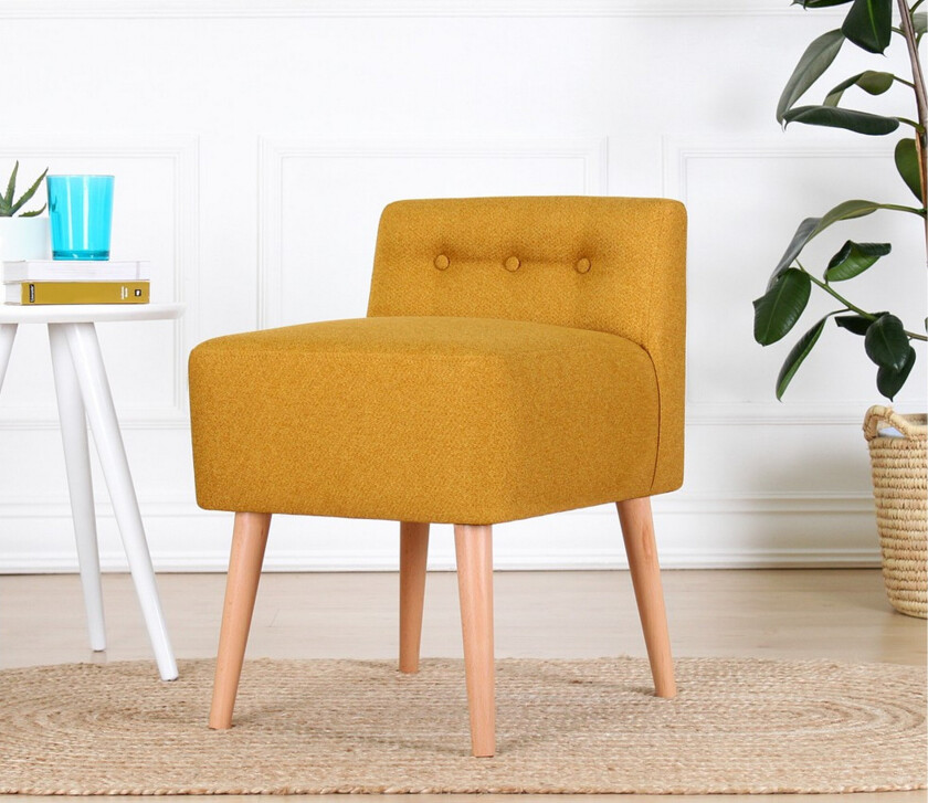 Anaro Sittepuff 43 cm Rektangulær - Gul