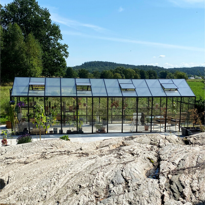 Marvell Drivhus 19m² - Antrasitt
