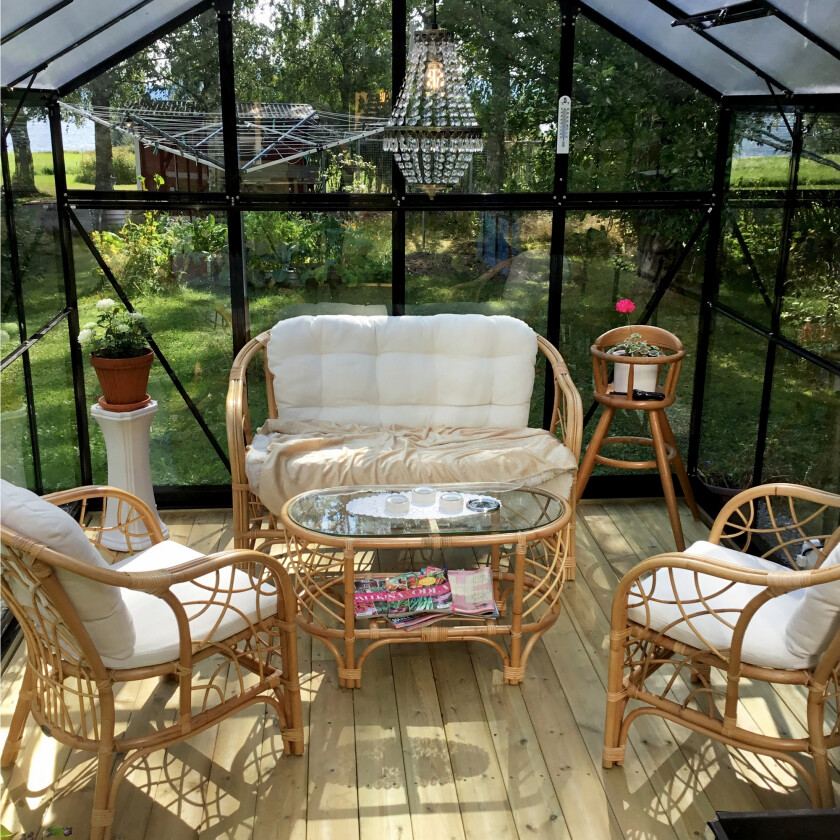 Marvell Drivhus 16m² - Antrasitt