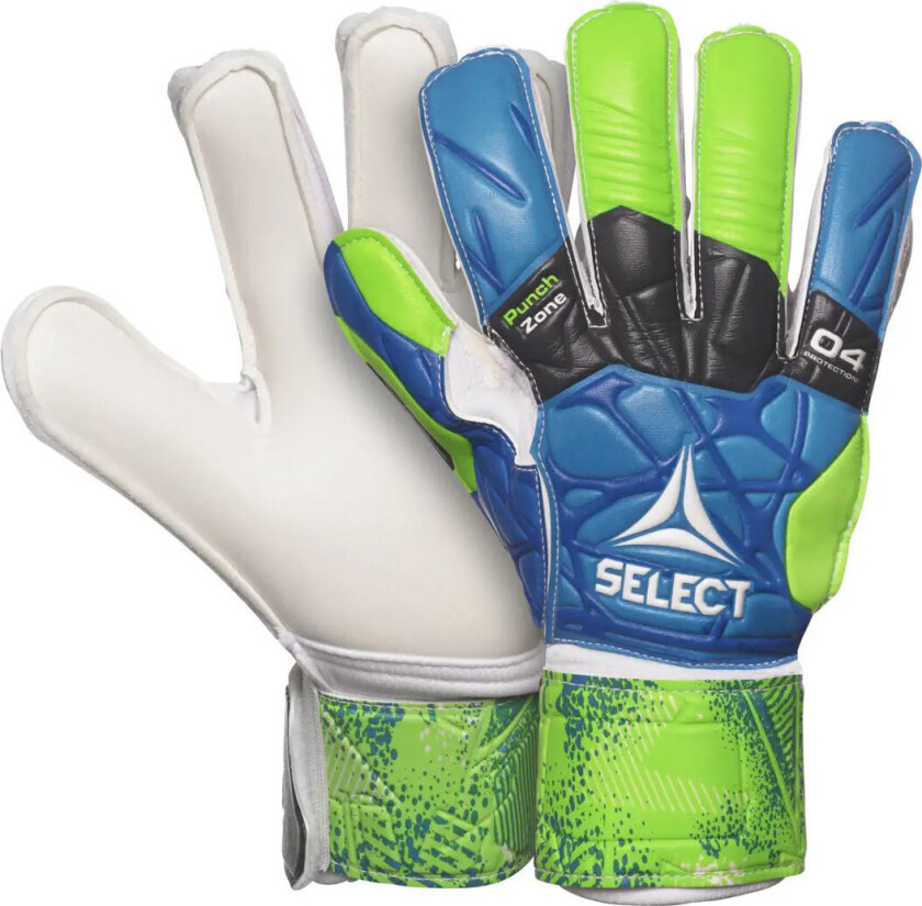 Select Keeperhansker - 04 Protection Flat Cut Blue/Green/White 4
