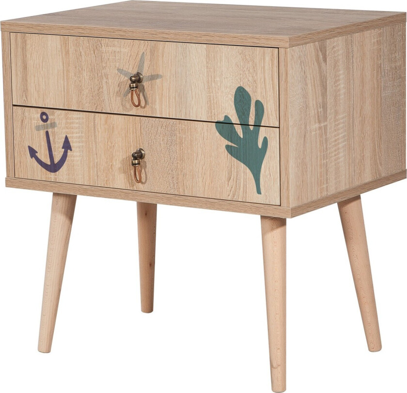 Bertoaria Nattbord 60x40 cm Brun - Hanah Home