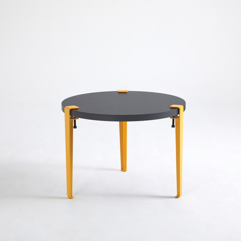 Fregoia Sofabord 60 cm Svart/Gul - Hanah Home