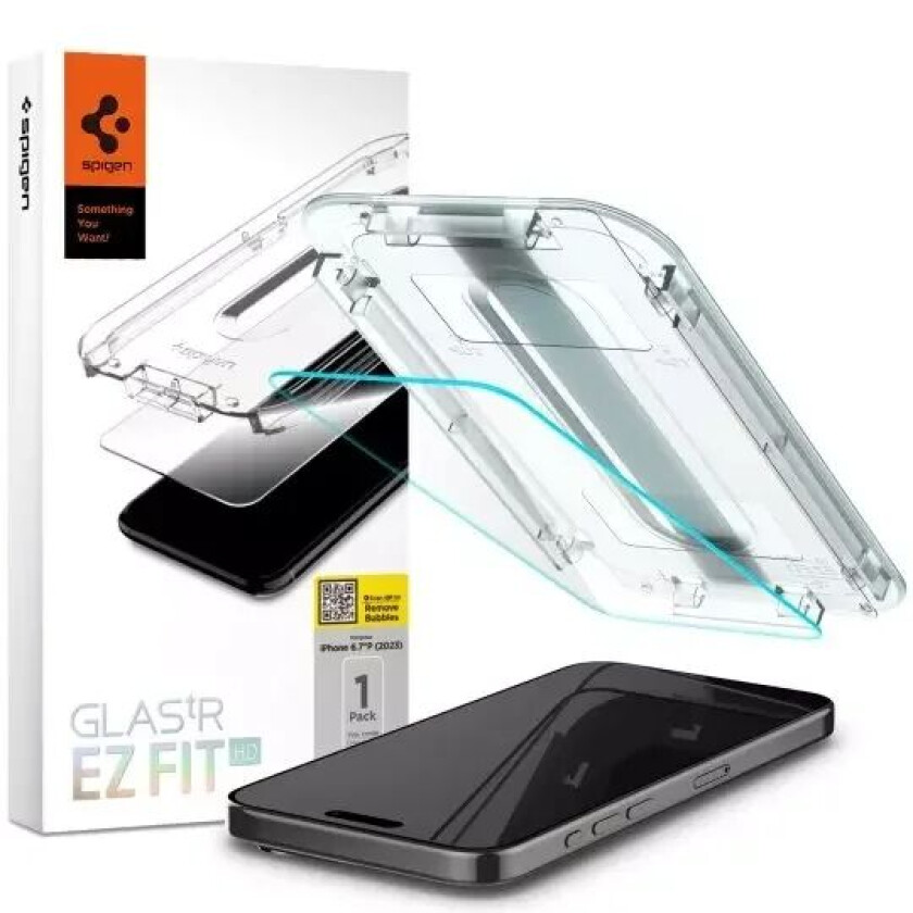 iPhone 15 Pro Max  EZ Fit Glas.tR Skjermbeskytter - Case Friendly - Gjennomsiktig