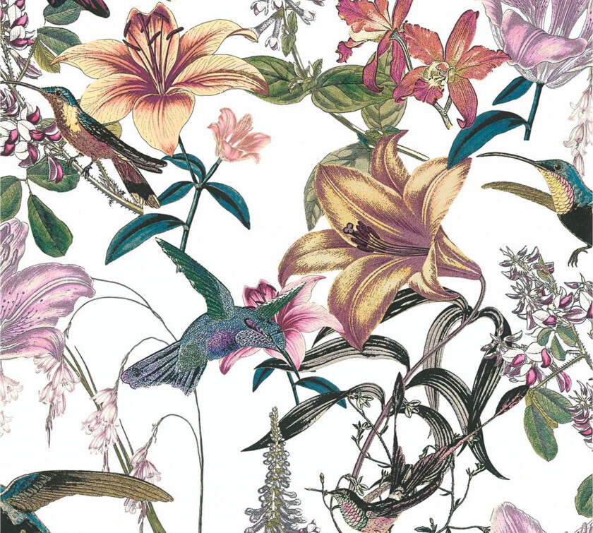 Blomstrete Tapet Jungle Chic Uvevd Flerfarget - AS Creation
