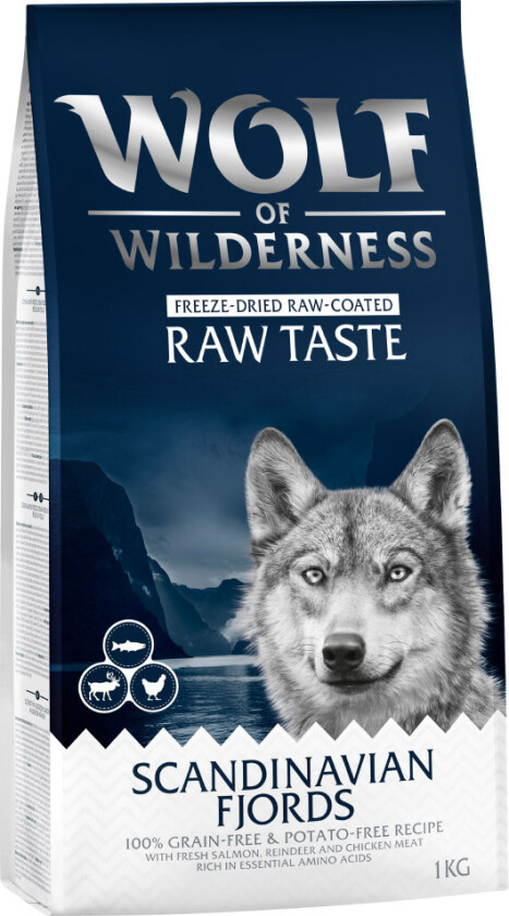 1 kg Wolf of Wilderness hundefôr til spesialpris! - The Taste of Scandinavia - Laks, Reinsdyr, Kylling