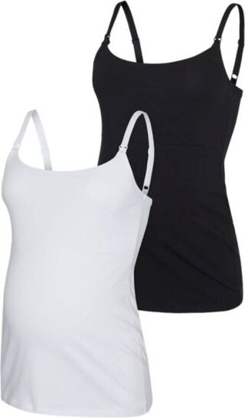 Mamma-singlet 2-pk Kerrie Hvit/ Svart