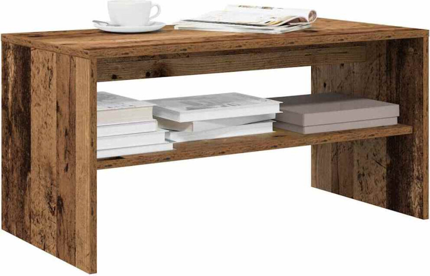 TV-benk gammelt tre 80x40x40 cm konstruert tre