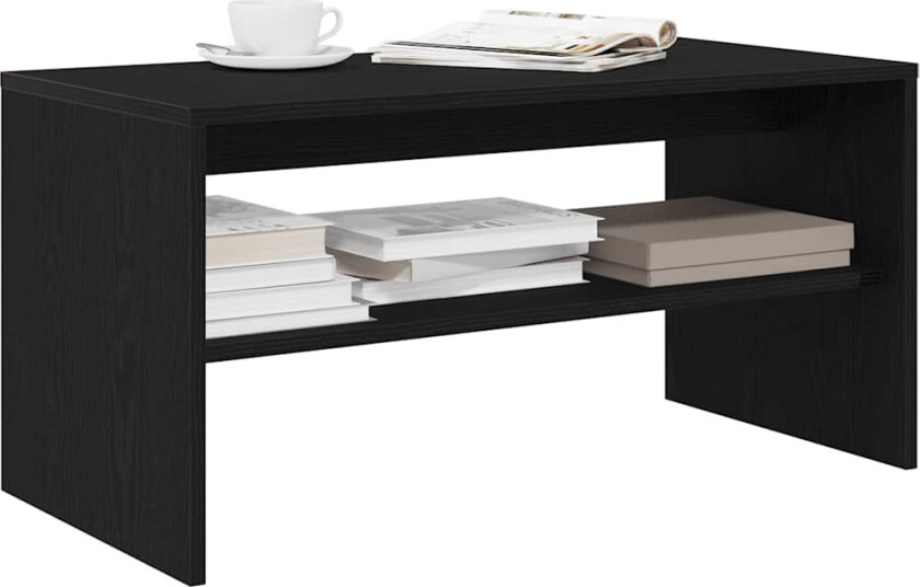 TV-benk svart eik 80x40x40 cm konstruert tre