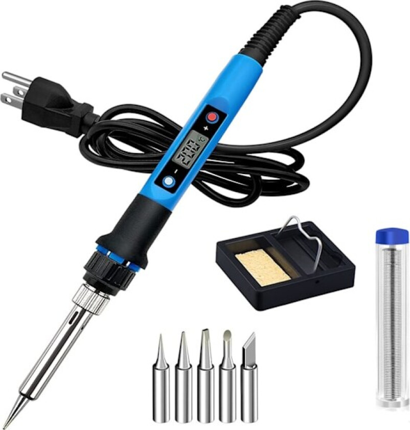 Bilde av Synlig elektrisk loddebolt 100W loddekit justerbar temperatur 180℃~500℃ med PÅ/AV-bryter
