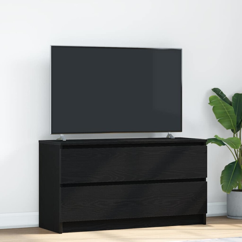TV-benk svart 100x35x54 cm konstruert tre