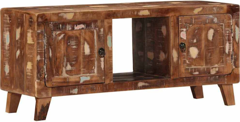 TV-benk 105x46x32 cm gjenvunnet heltre