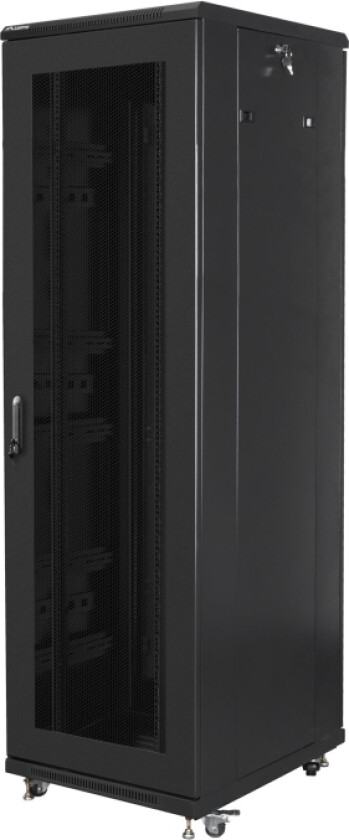 Lanberg - Rack Skap - Med 4 Kjølevifter - 230 V - Svart, Ral 9004 - 42U - 19"