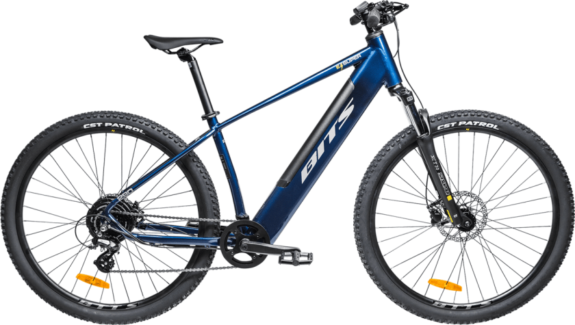 E-Super E-MTB Blue/Silver Altus 8-speed 25, elektrisk terrengsykkel, unisex Dark Metallic Blue