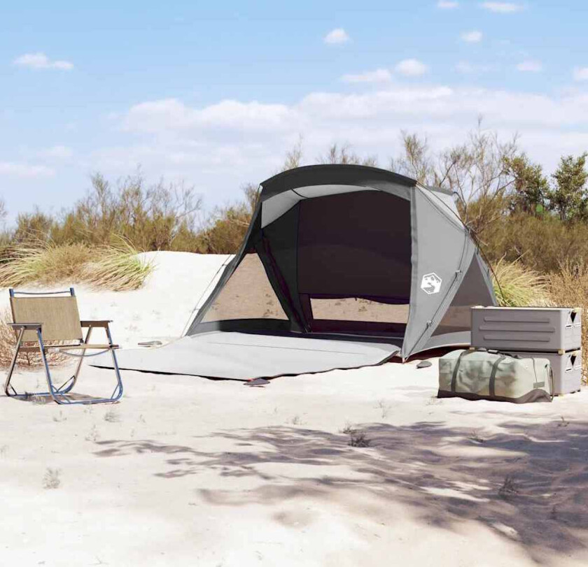 Strandtelt 2 personer grå vanntett