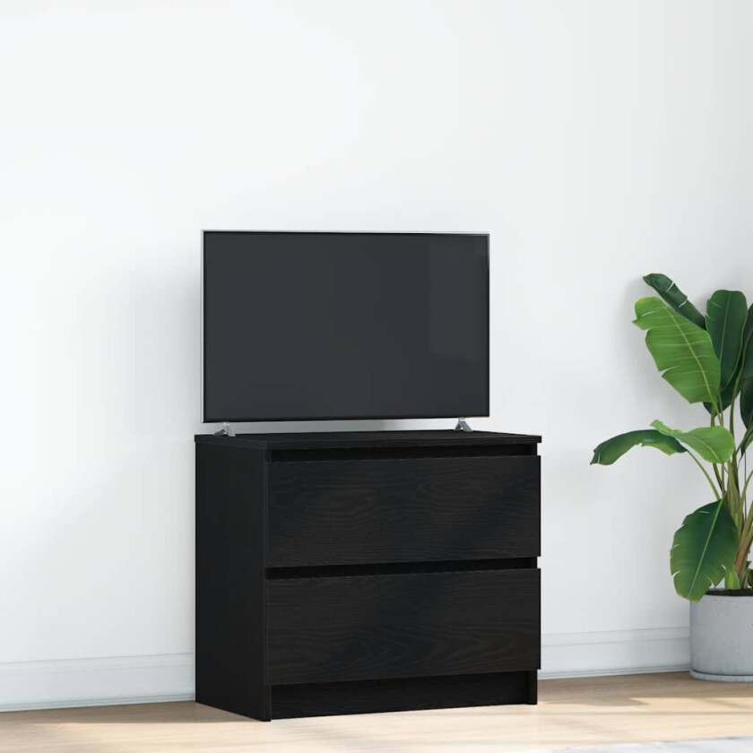 TV-benk svart 60x35x54 cm konstruert tre