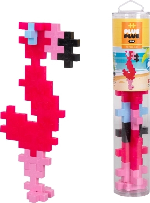 Plus-Plus Big Animal Tubes Flamingo 15 Pcs / Tube
