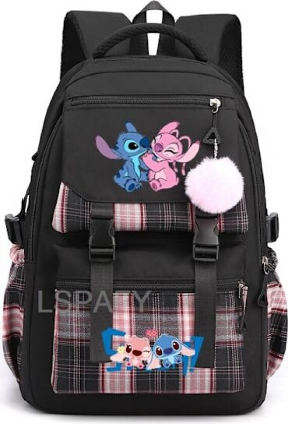 Ny Lilo og Stitch Stitch Stitch Skolesekk Student Ryggsekk Ryggsekk #06