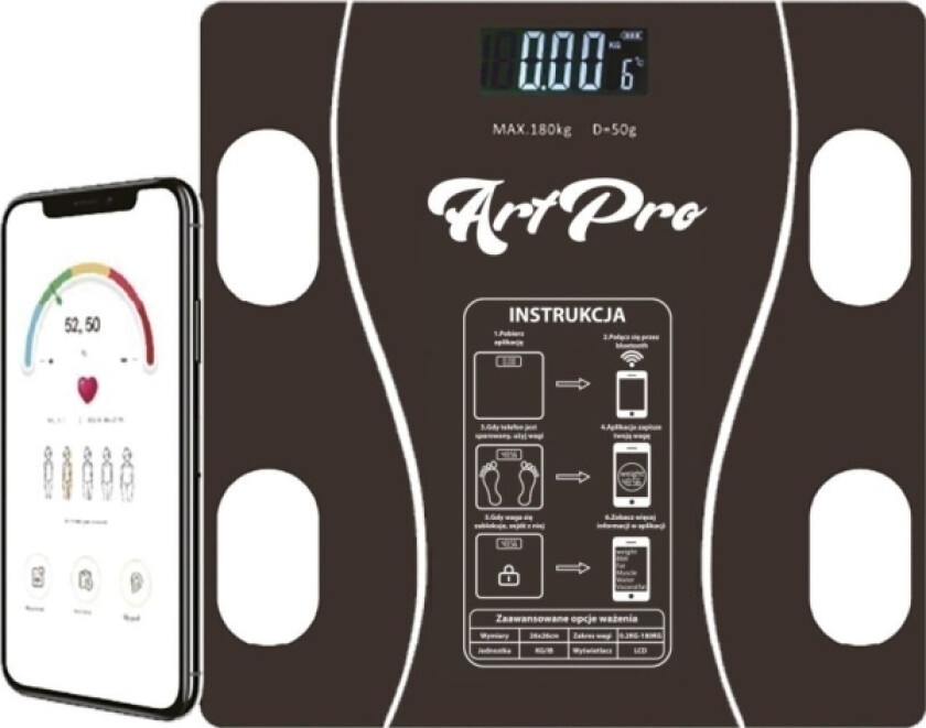 Extralink Baderomsvekt Extralink Home Smart Bluetooth Baderomsvekt