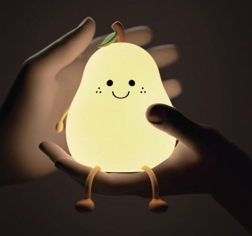 Søt smilende pære silikon nattlampe med 7 farger LED-lys Ki-WELLNGS