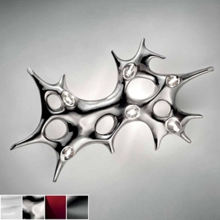 Abstrakt formet vegglampe Baobab, platina