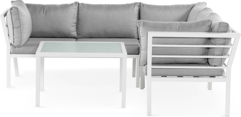 Ariany Hjørnesofa - Hvit/Grå