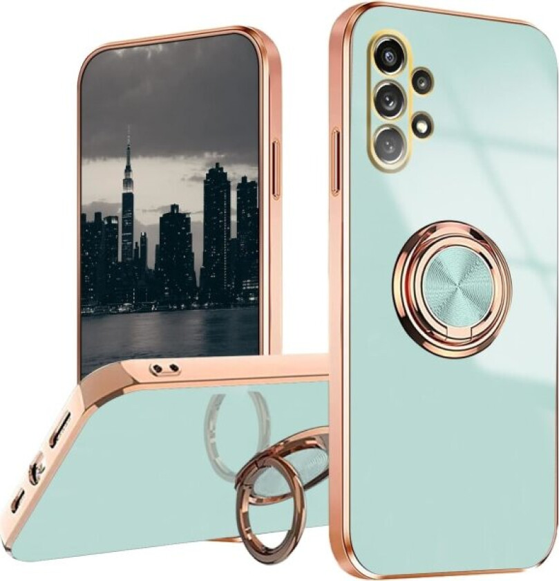 Etui til Samsung Galaxy A32 5Gi (Grønn), Samsung A32 5G Etui Støtsikkert, Plating 360 Graders Beskyttelse Magnetisk Deksel Bilholder Etu