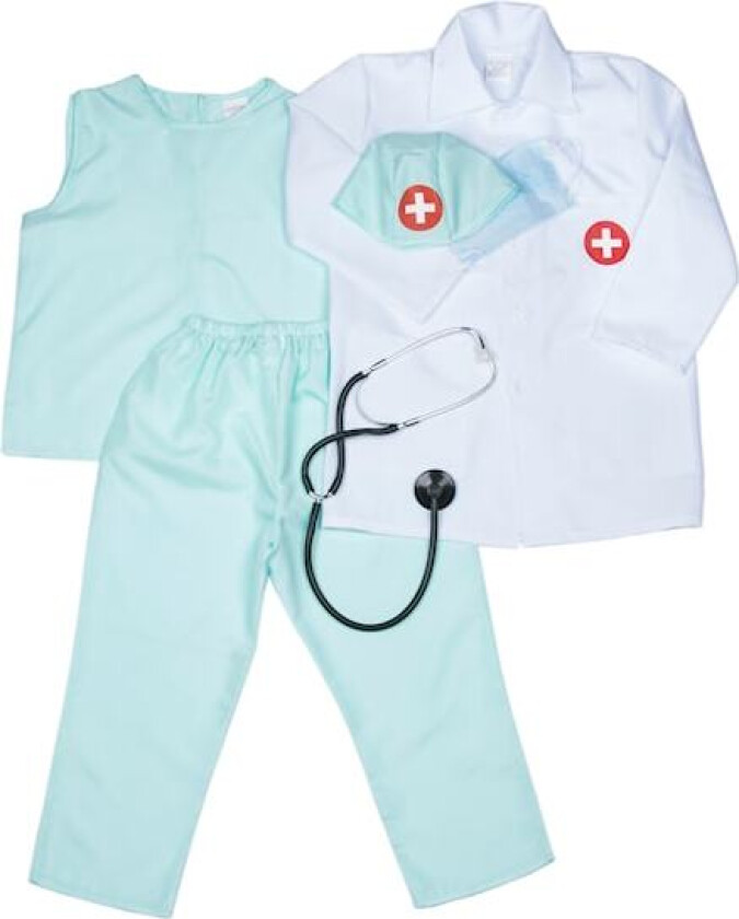 Kostyme Doktor Størrelse 104-116 Den Goda Fen