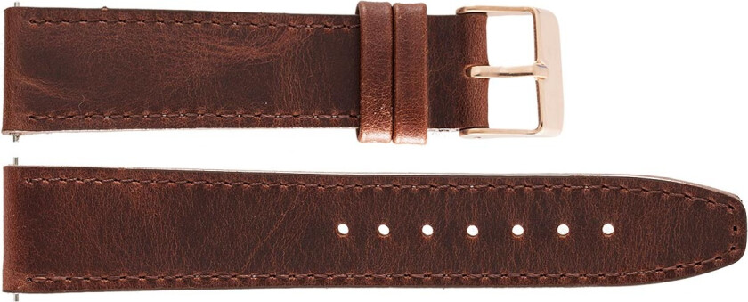 20mm Leather Strap Brown Rosegold IHS1012 -   -  - Unisex -  -