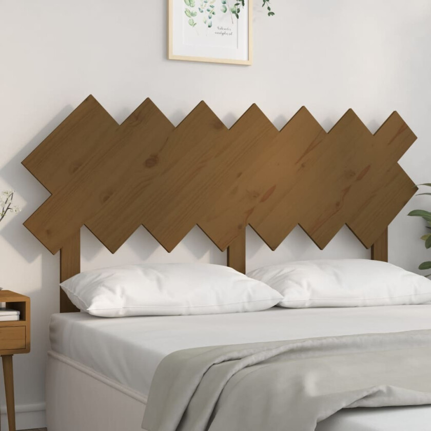 Sengegavl honningbrun 141x3x80,5 cm heltre furu