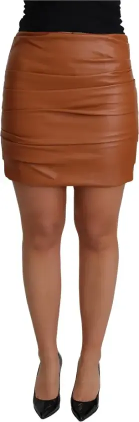 Dame, Skjørt, Brun, S