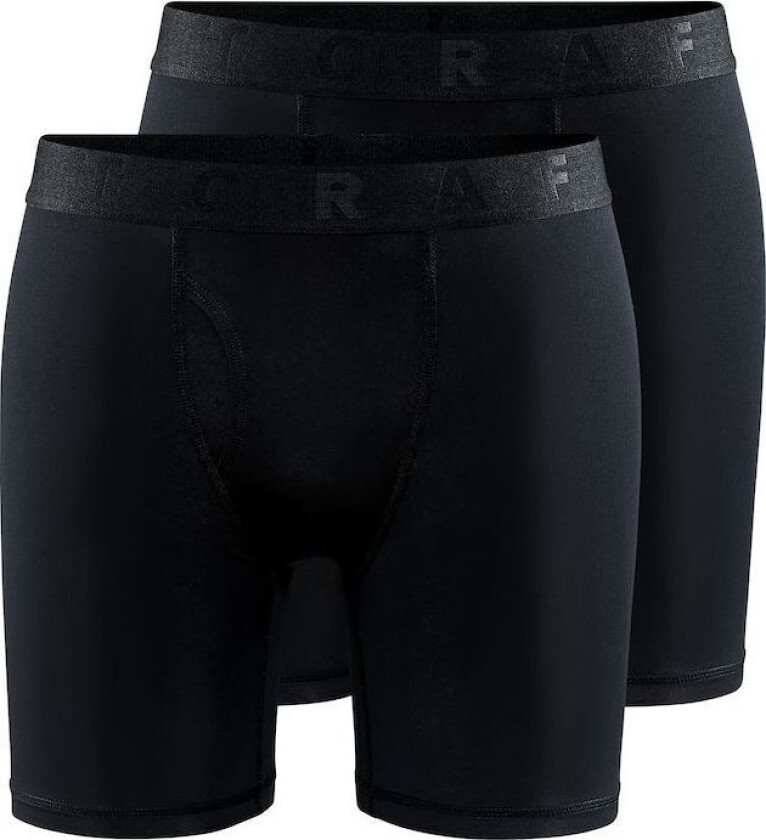 Men's Core Dry Boxer 6-Inch 2-Pack L, Black