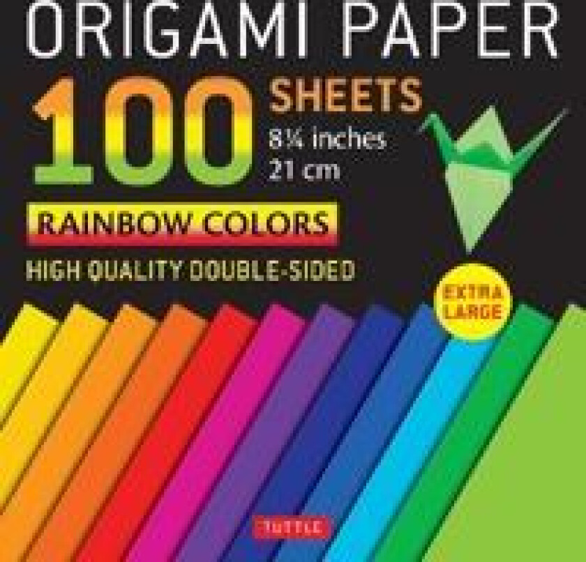 Origami Paper 100 sheets Rainbow Colors 8 1/4' (21 cm)