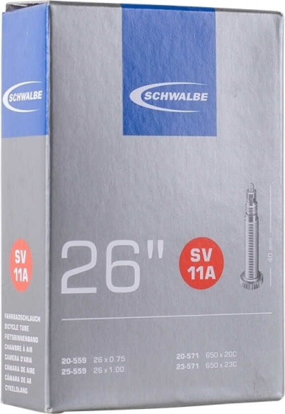 Sv11a 26 X 0,8 - 1 (20-25X559-571) Presta (Removable Core) 40 Mm