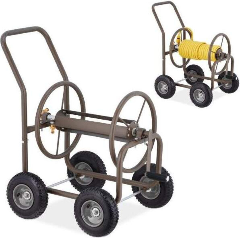 Brun slangevogn til 60 m