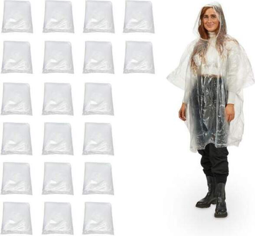Engangs ponchosett med 20 stk