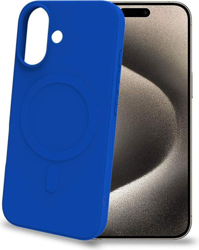 Cromomag Mykt gummideksel MagSafe-kompatibel iPhone 16 Blue