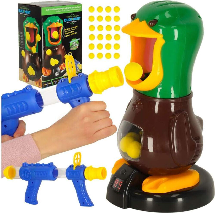 Sulten andemål som skyter 2 ballvåpen